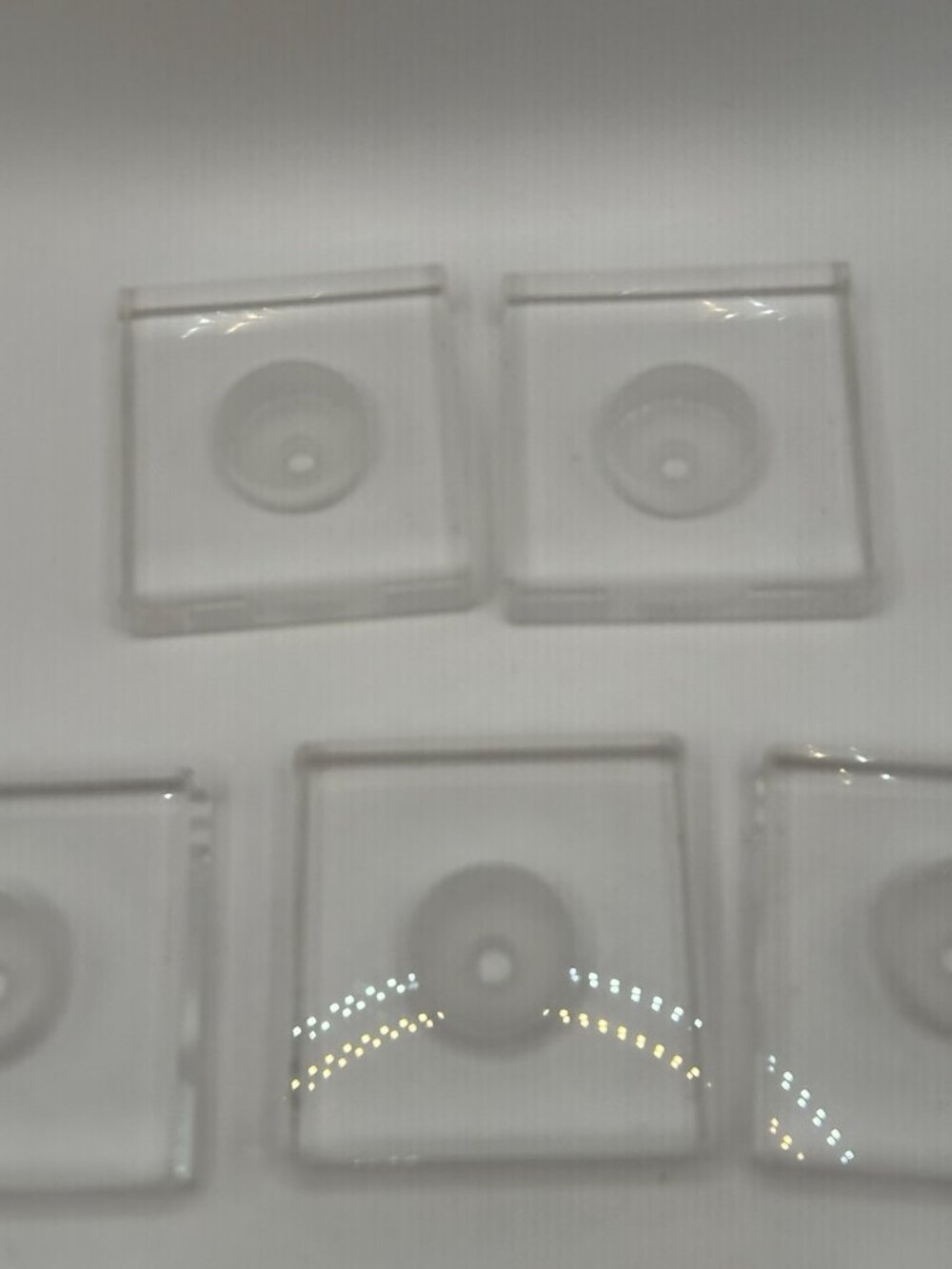 Lot of 8 Clear Acrylic Lucite Display Mount Blocks 2” Square Recessed Center - Picture 2 of 15